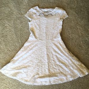 Abercrombie kids white lace dress